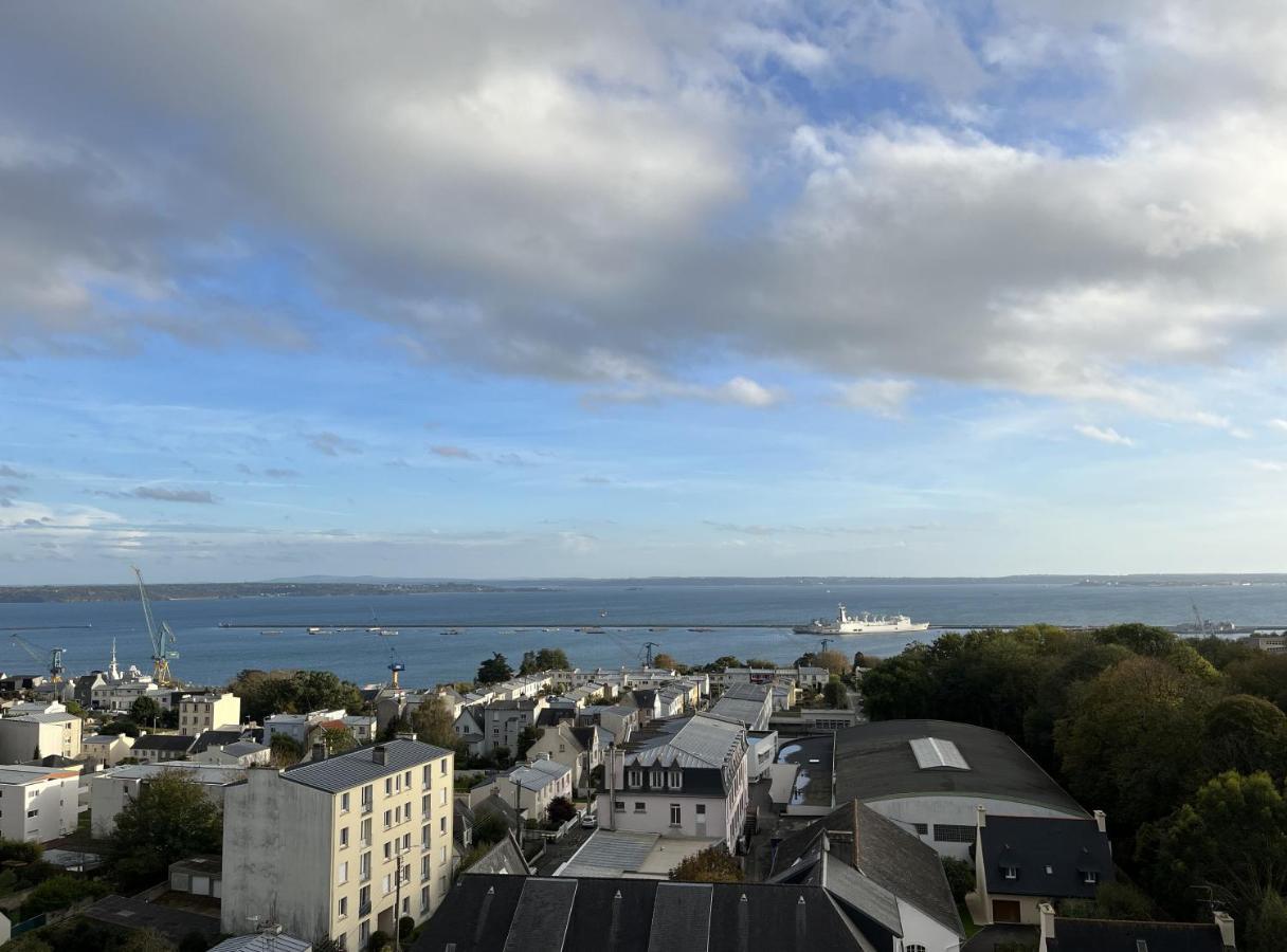 Nouveau! Appartement Vue Mer 180° Et Place Parking Brest Exteriör bild
